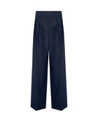 PALAZZO JEANS WITH PLEATS