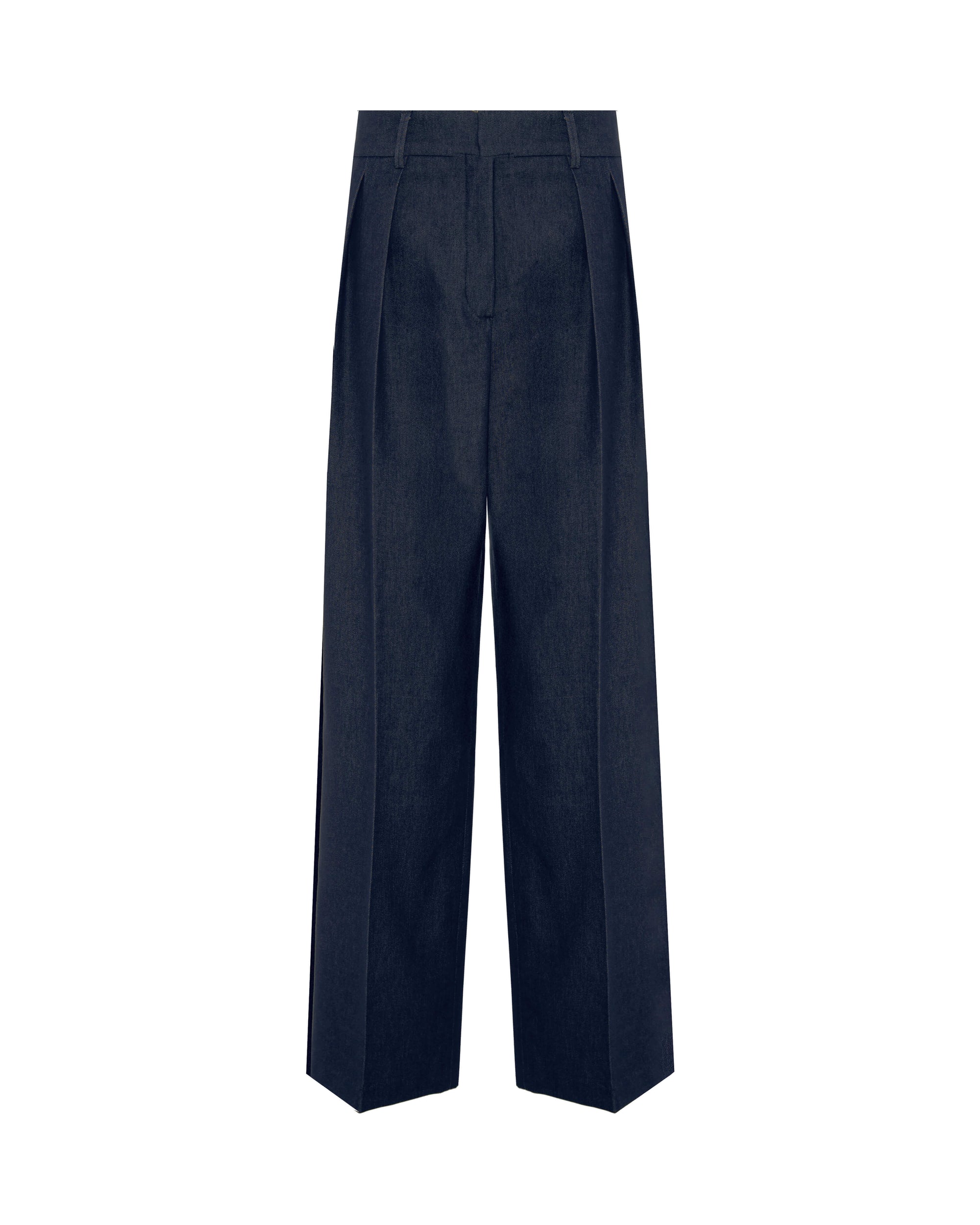 PALAZZO JEANS WITH PLEATS