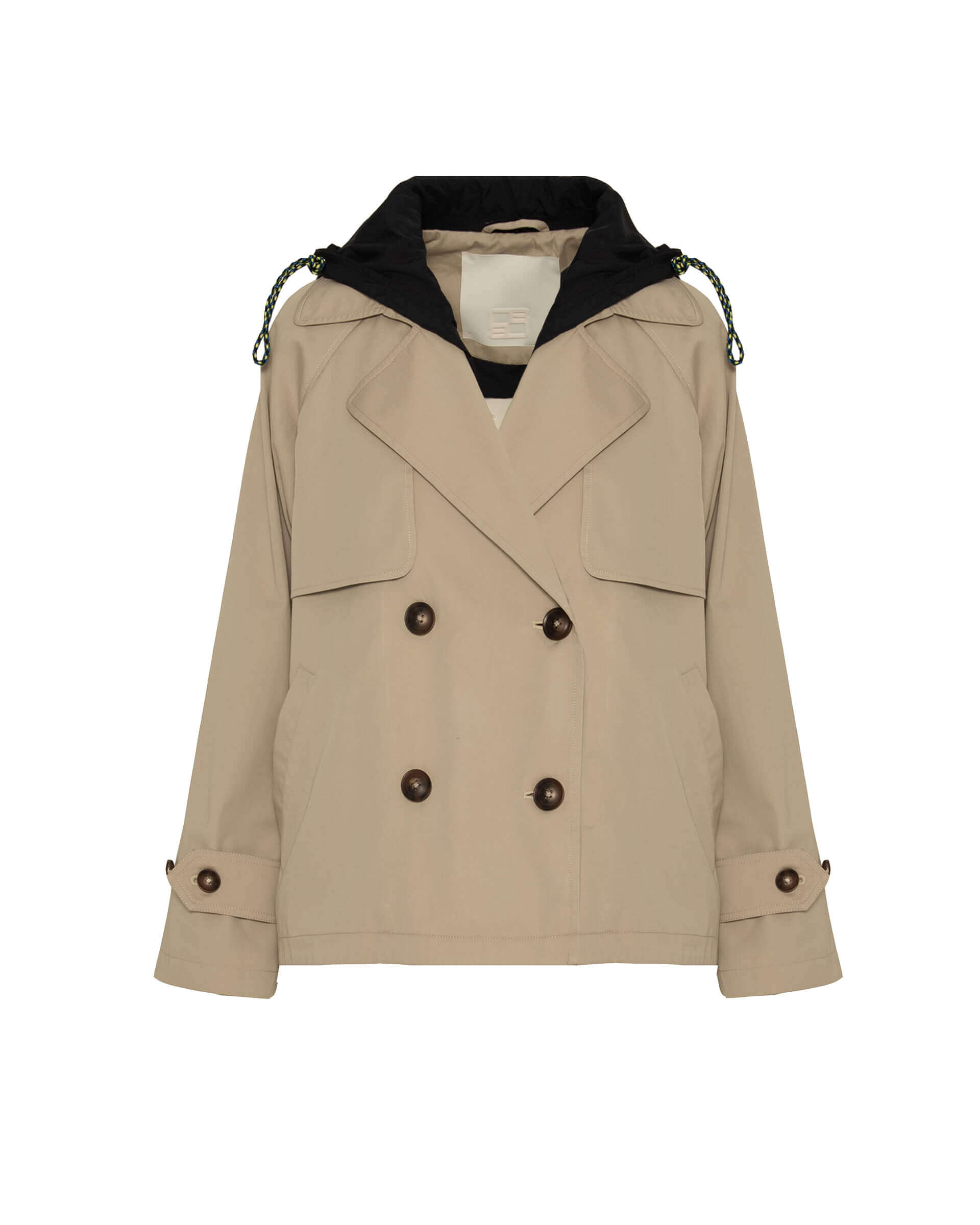 SHORT TRENCH COAT WITH HOOD | Beatrice .b