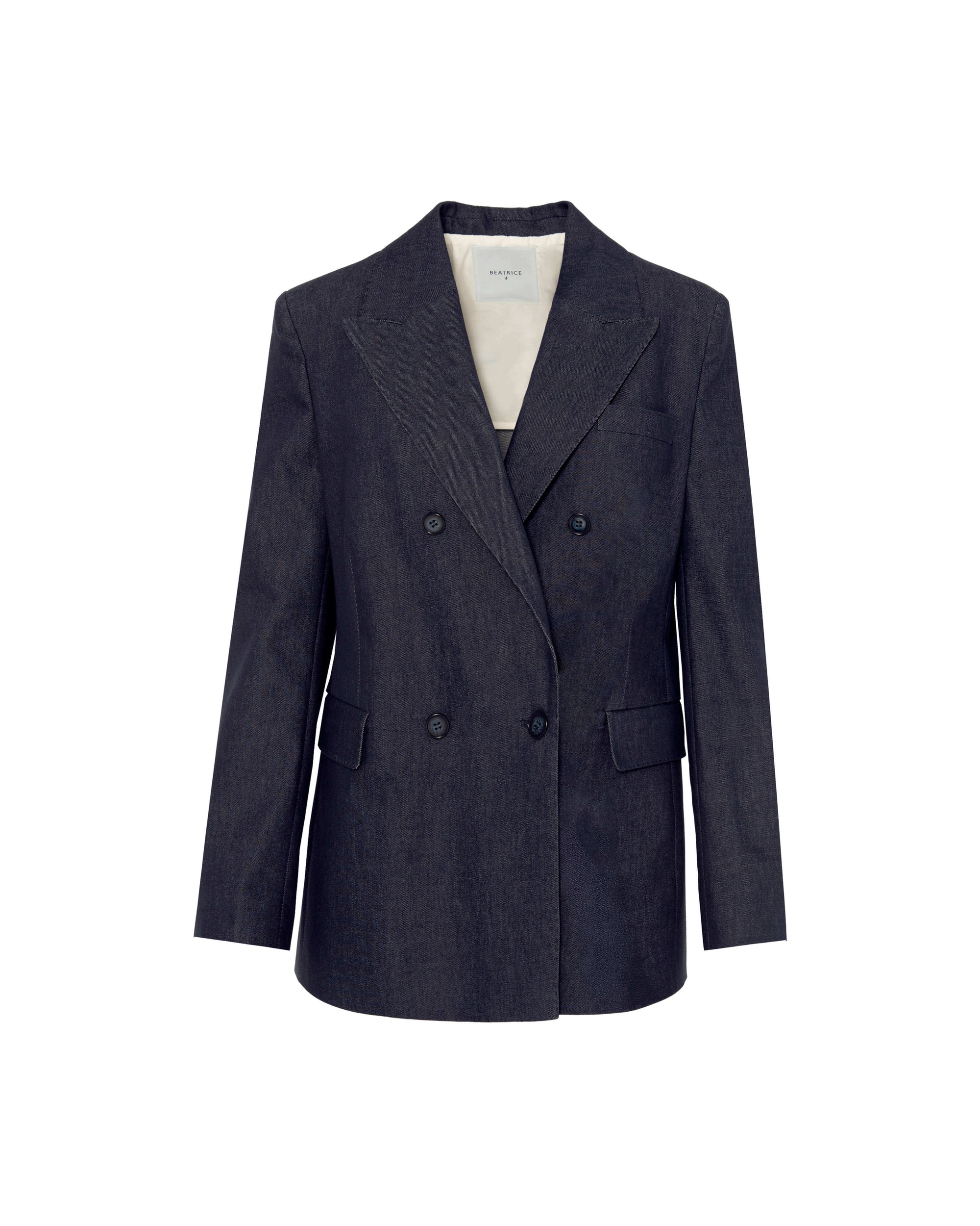 DOUBLE-BREASTED DENIM BLAZER