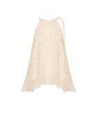 EMBROIDERED TULLE TOP