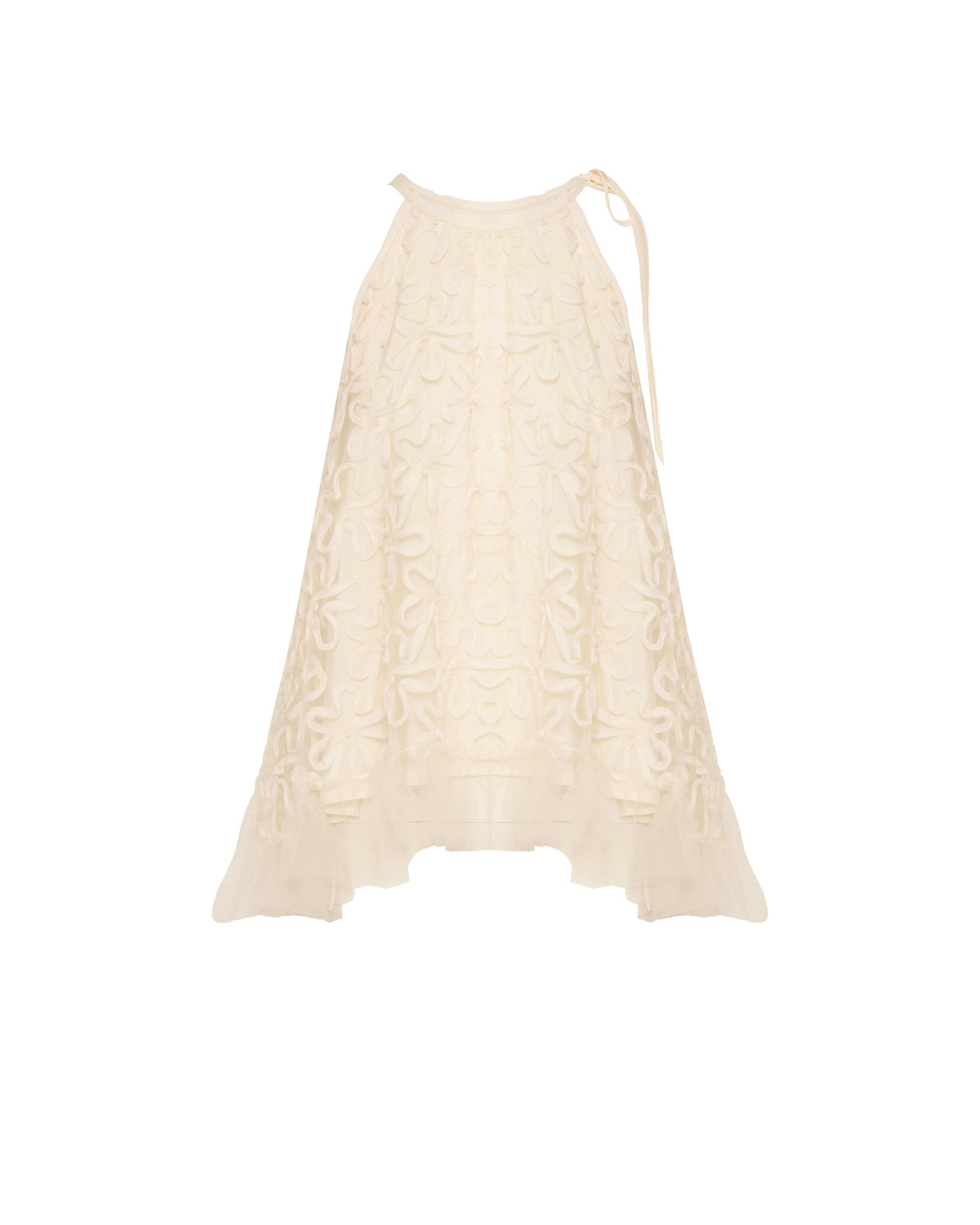 EMBROIDERED TULLE TOP