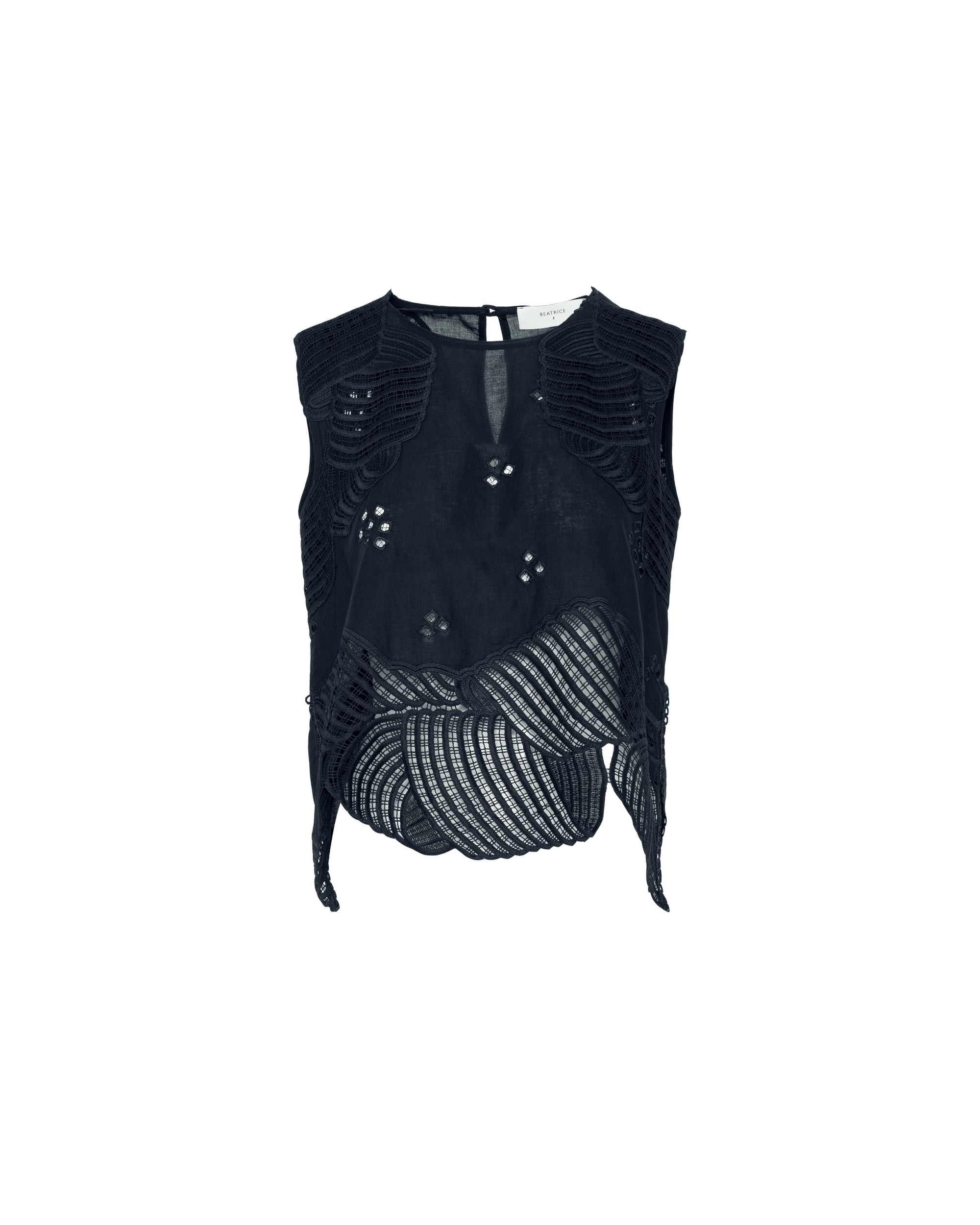 EMBROIDERED LINEN TOP