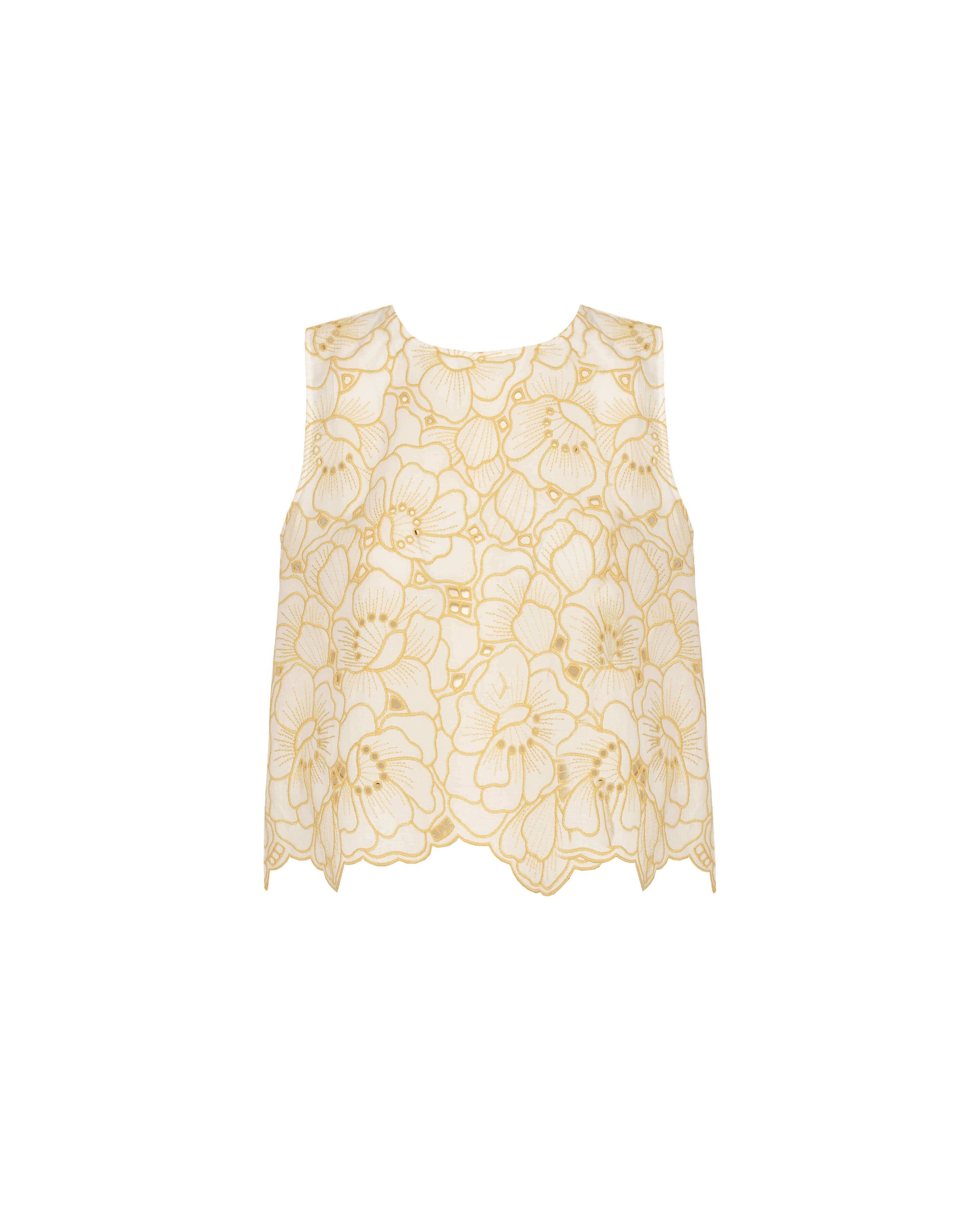 EMBROIDERED ORGANZA TOP