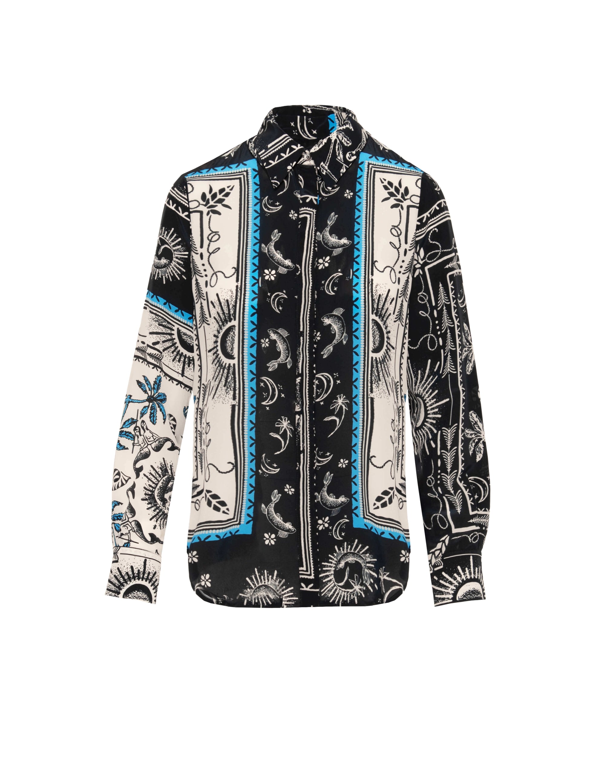 PRINTED SILK BLEND SHIRT