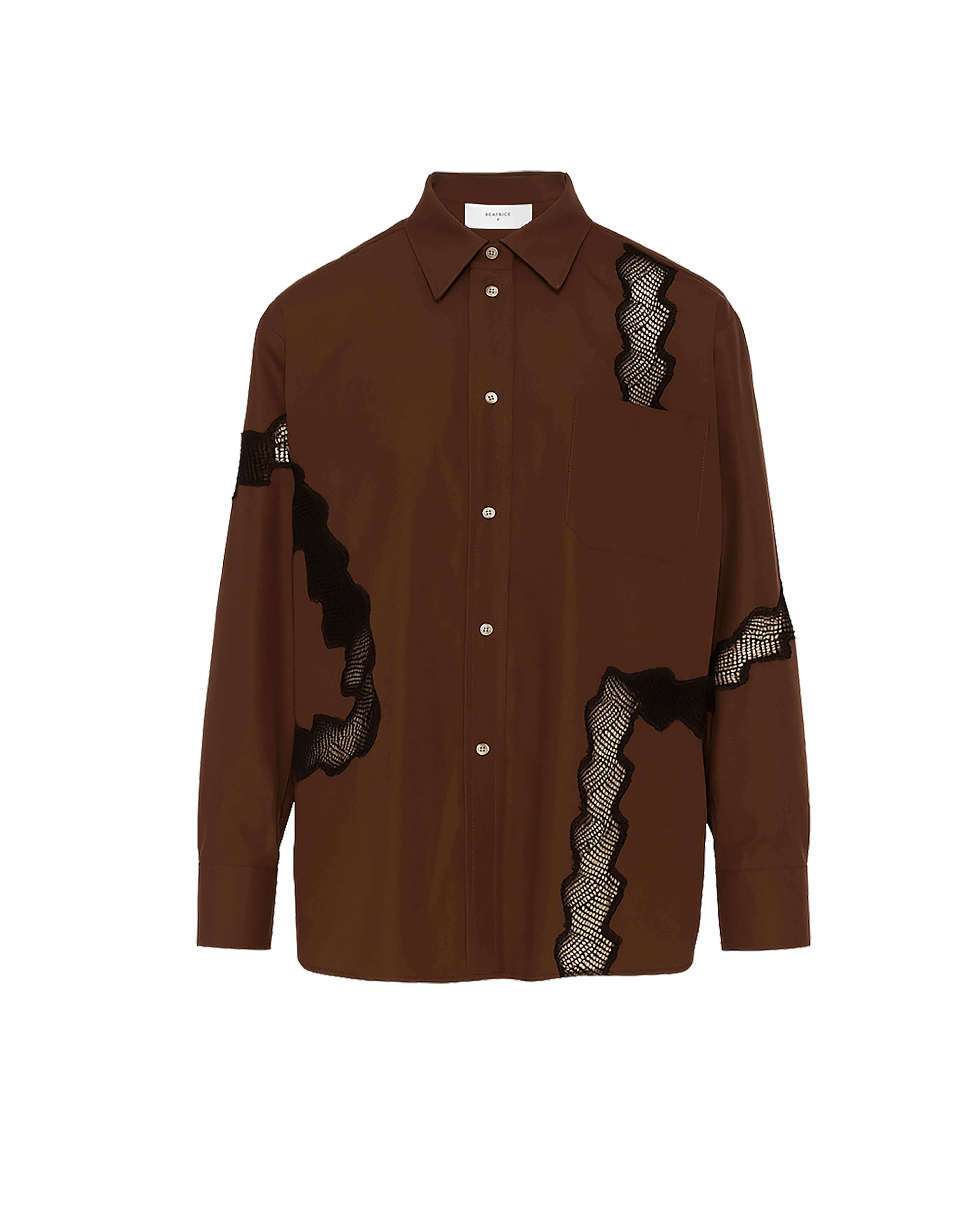 Beatrice .b - Poplin Shirt with Lace Inserts