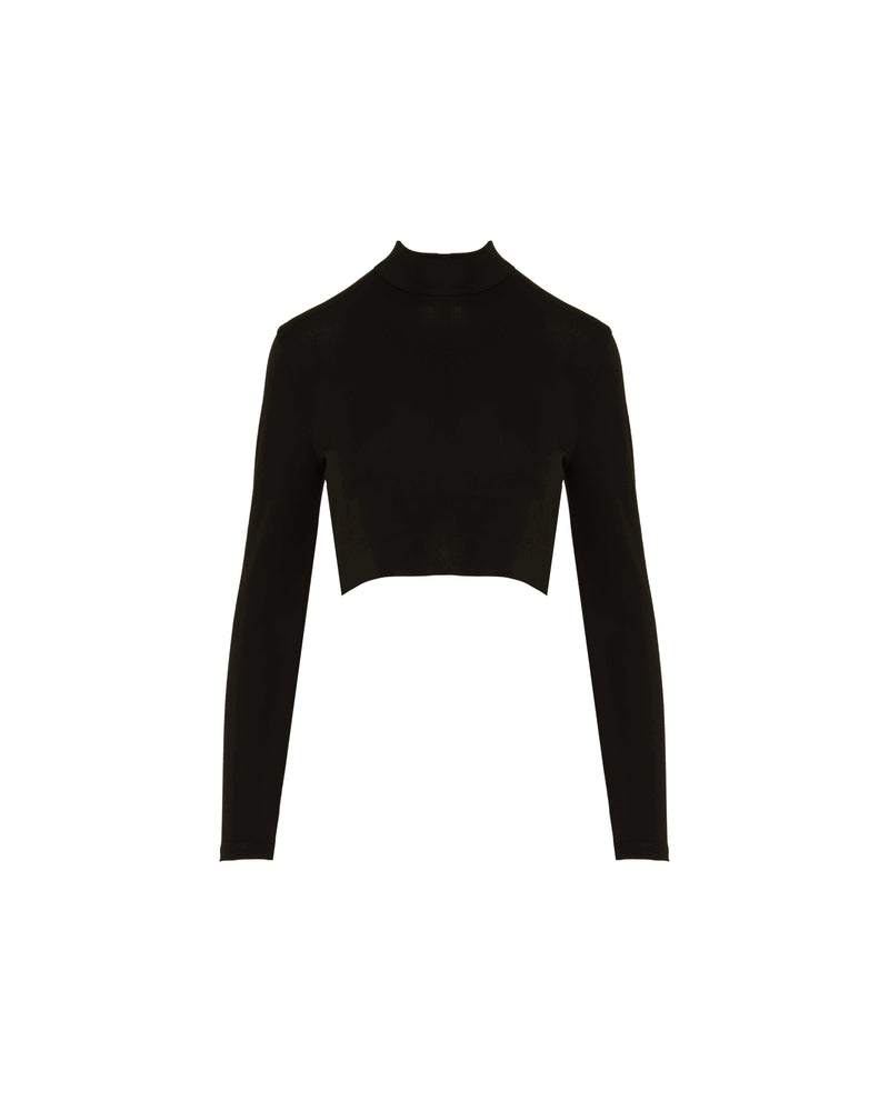 CROPPED KNIT TURTLENECK