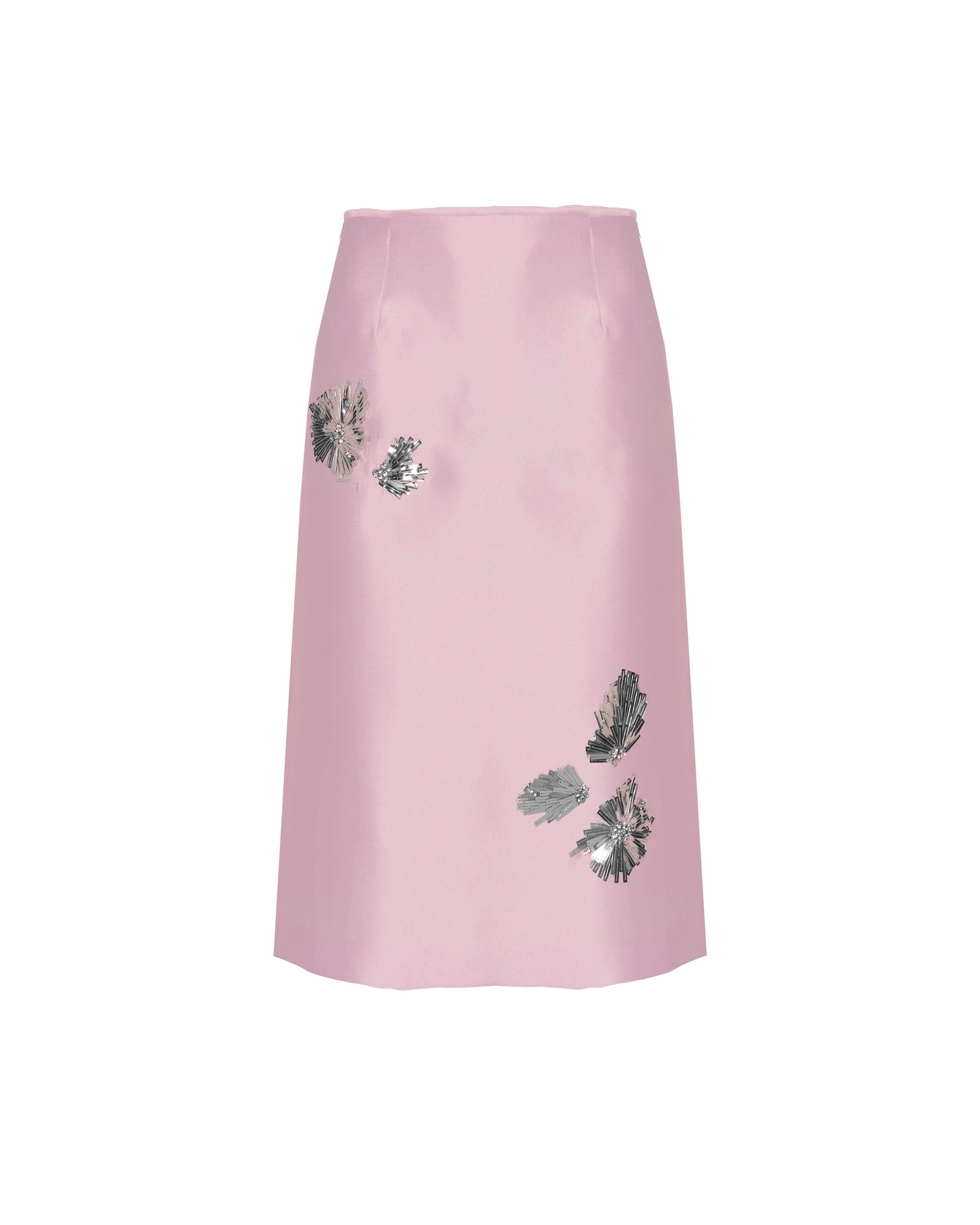MIDI SKIRT WITH FLORAL EMBROIDERY
