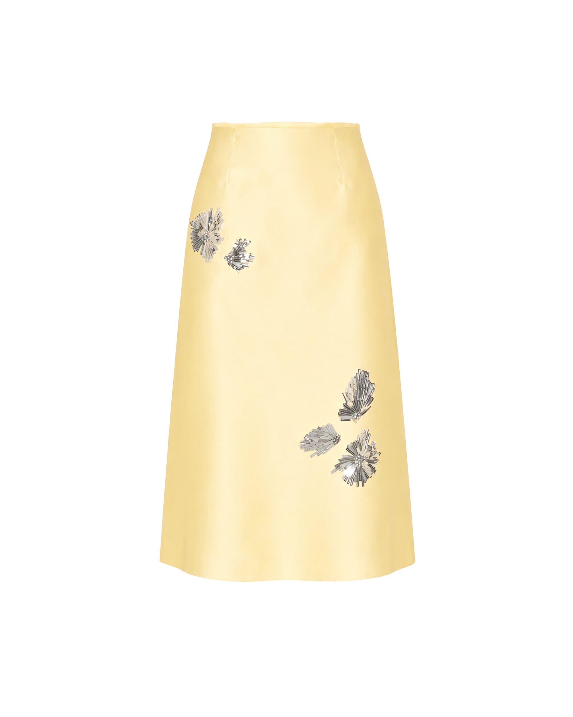 MIDI SKIRT WITH FLORAL EMBROIDERY