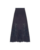 MIDI SKIRT WITH CUT-OUT EMBROIDERY