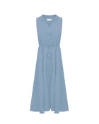 SLEEVELESS LONG DRESS WITH BUTTONS
