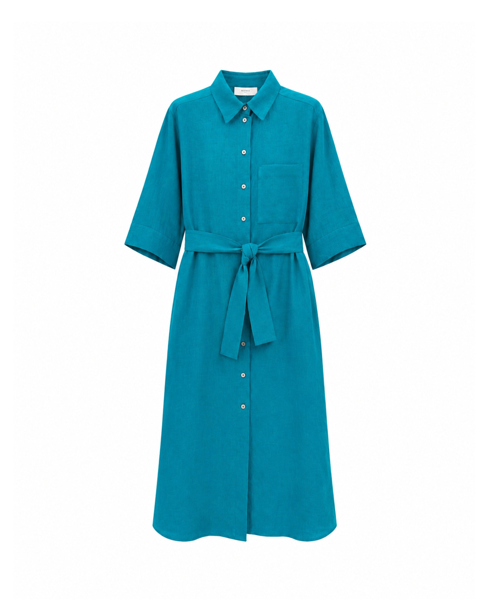 Fluid Shirt Dress with Belt