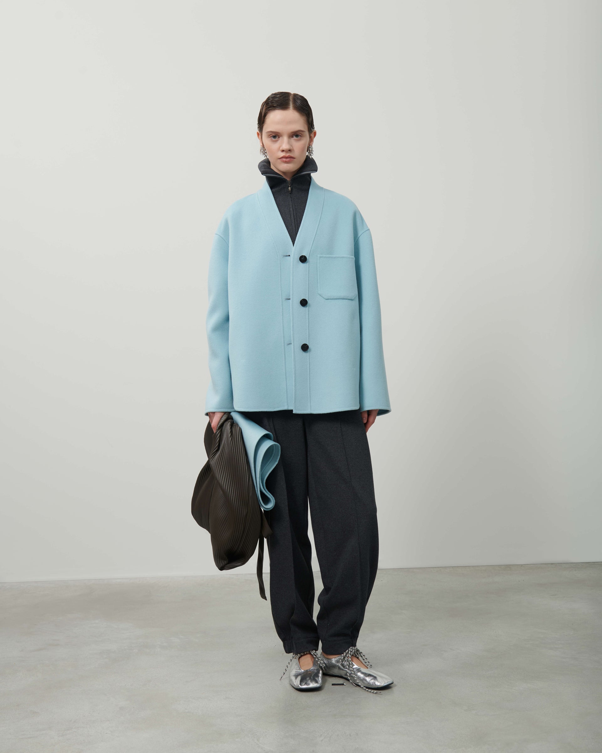 CARDIGAN IN DOPPIO TESSUTO