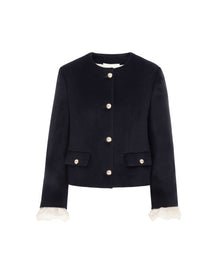 SHORT JACKET WITH CONTRAST CUFF