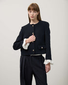 SHORT JACKET WITH CONTRAST CUFF