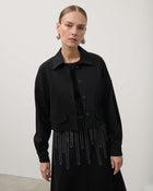 SHORT JACKET IN MILAN STITCH