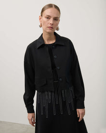 SHORT JACKET IN MILAN STITCH
