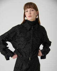 UNLINED MACRAME LACE JACKET