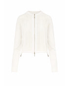 PERFORATED KNIT ZIP-UP JACKET
