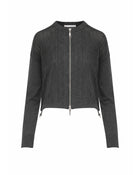PERFORATED KNIT ZIP-UP JACKET