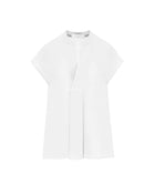 SLEEVELESS SHIRT WITH DRAPED DETAIL