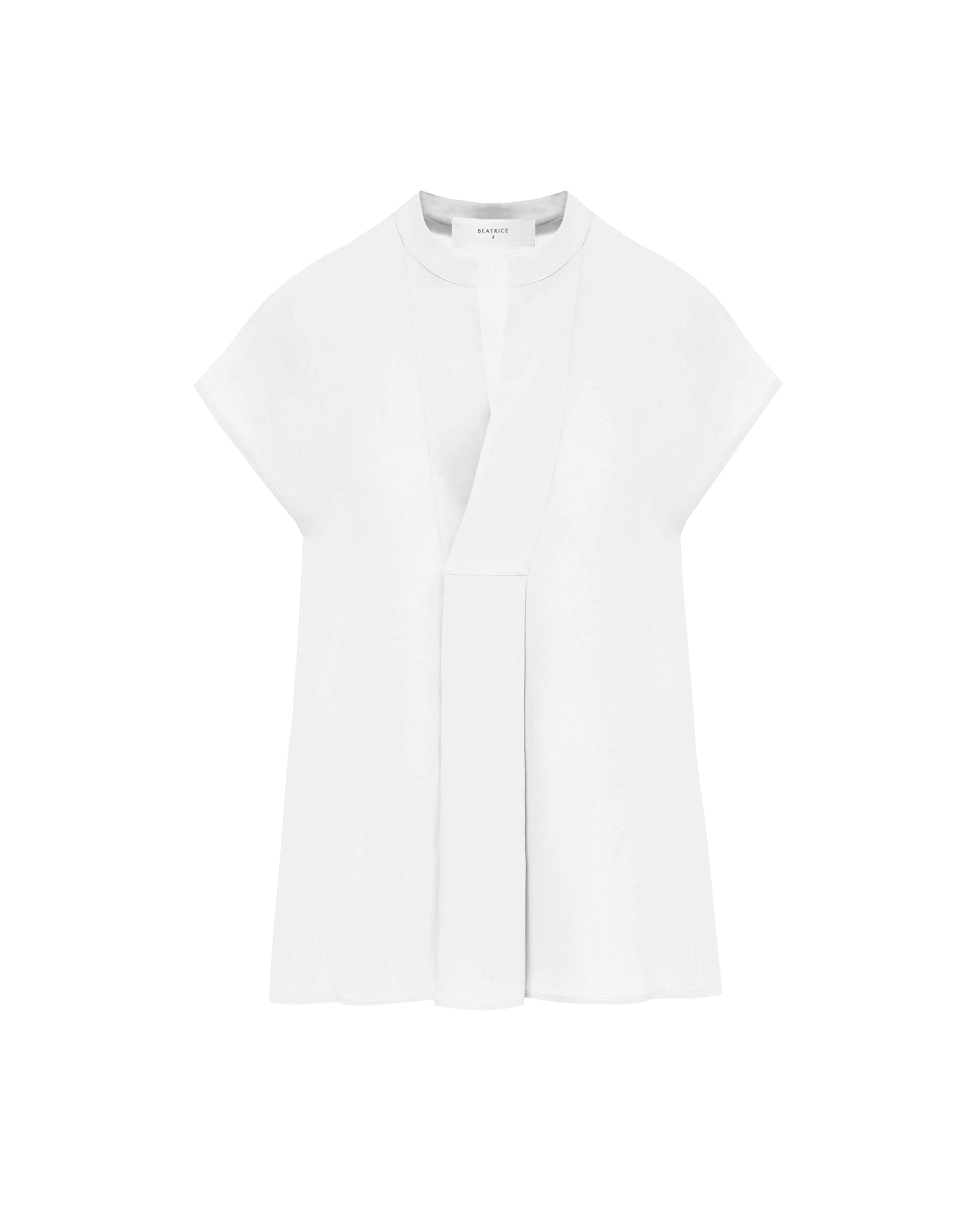 SLEEVELESS SHIRT WITH DRAPED DETAIL