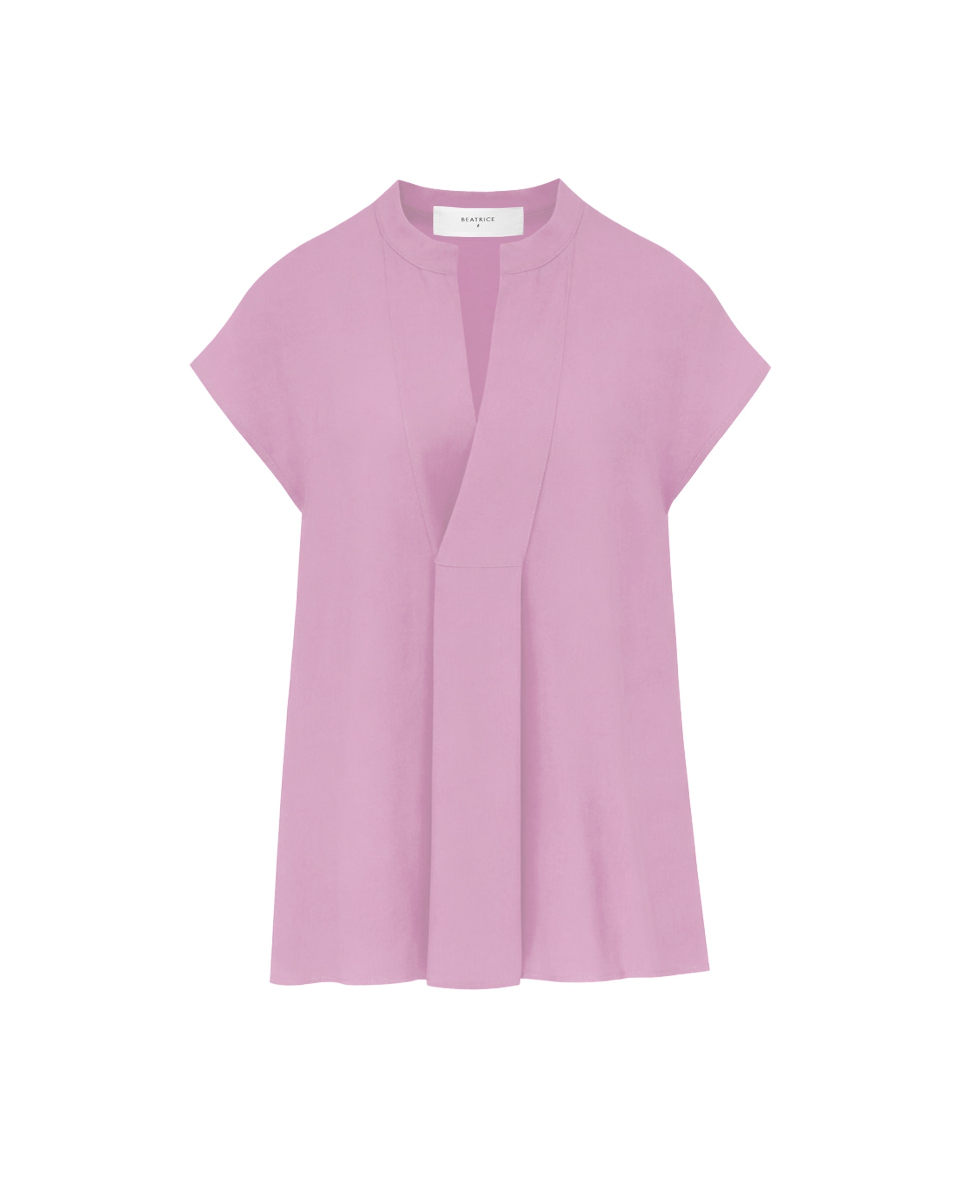 SLEEVELESS SHIRT WITH DRAPED DETAIL