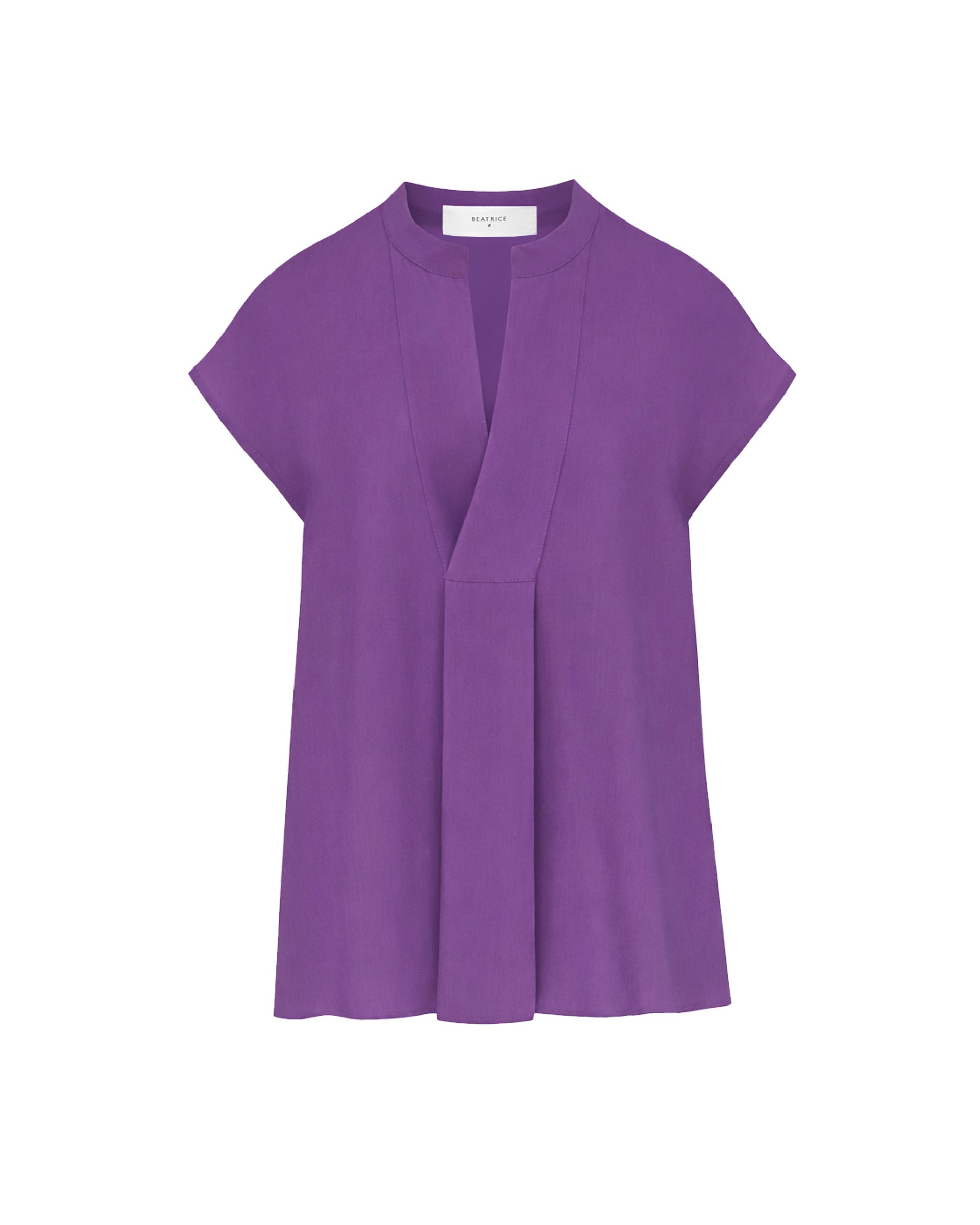 SLEEVELESS SHIRT WITH DRAPED DETAIL