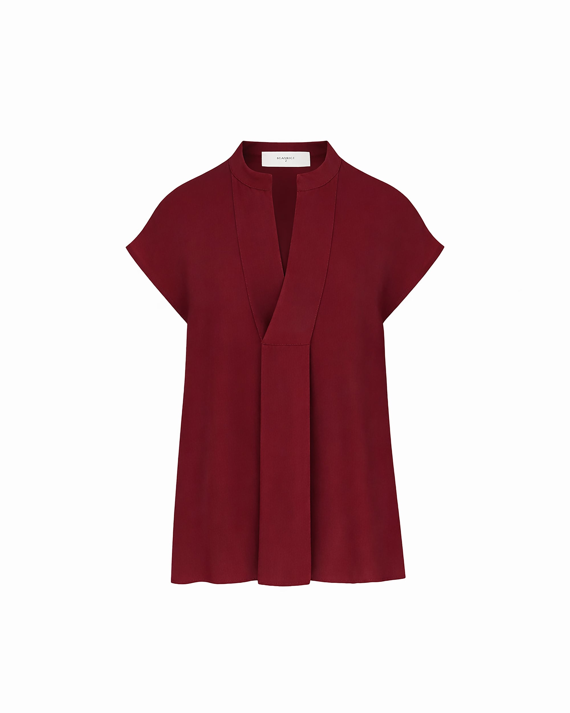 SLEEVELESS SHIRT WITH DRAPED DETAIL