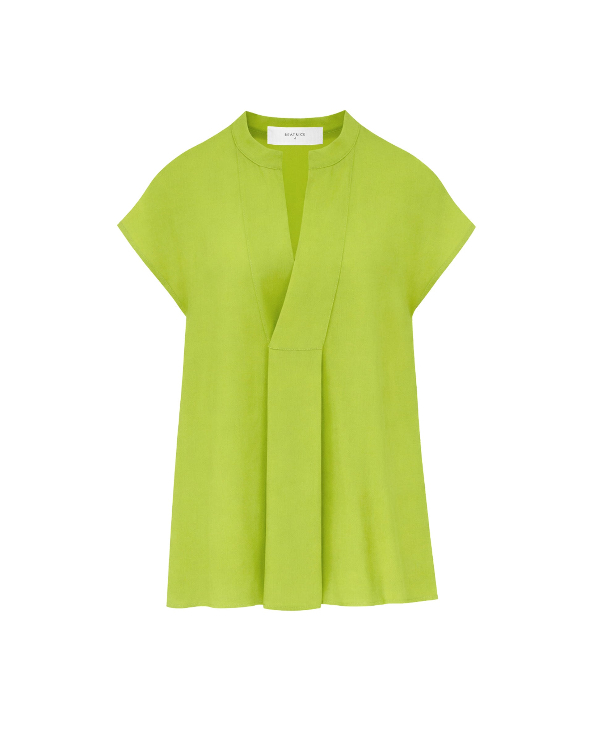 SLEEVELESS SHIRT WITH DRAPED DETAIL