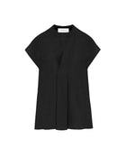 SLEEVELESS SHIRT WITH DRAPED DETAIL