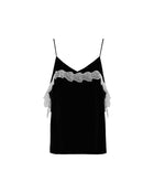 TOP WITH THIN STRAPS AND LACE INSERT