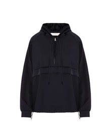 MILANO STITCH SWEATSHIRT WITH SATIN DETAILS
