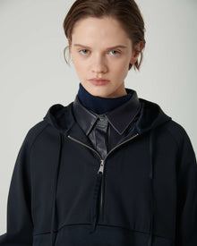 MILANO STITCH SWEATSHIRT WITH SATIN DETAILS