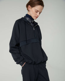 MILANO STITCH SWEATSHIRT WITH SATIN DETAILS