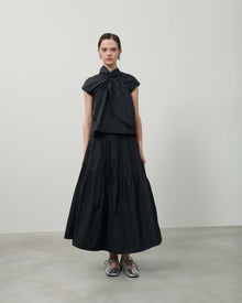 TAFFETA TOP WITH SCARF