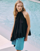 ASYMMETRICAL SHIRT WITH BOW