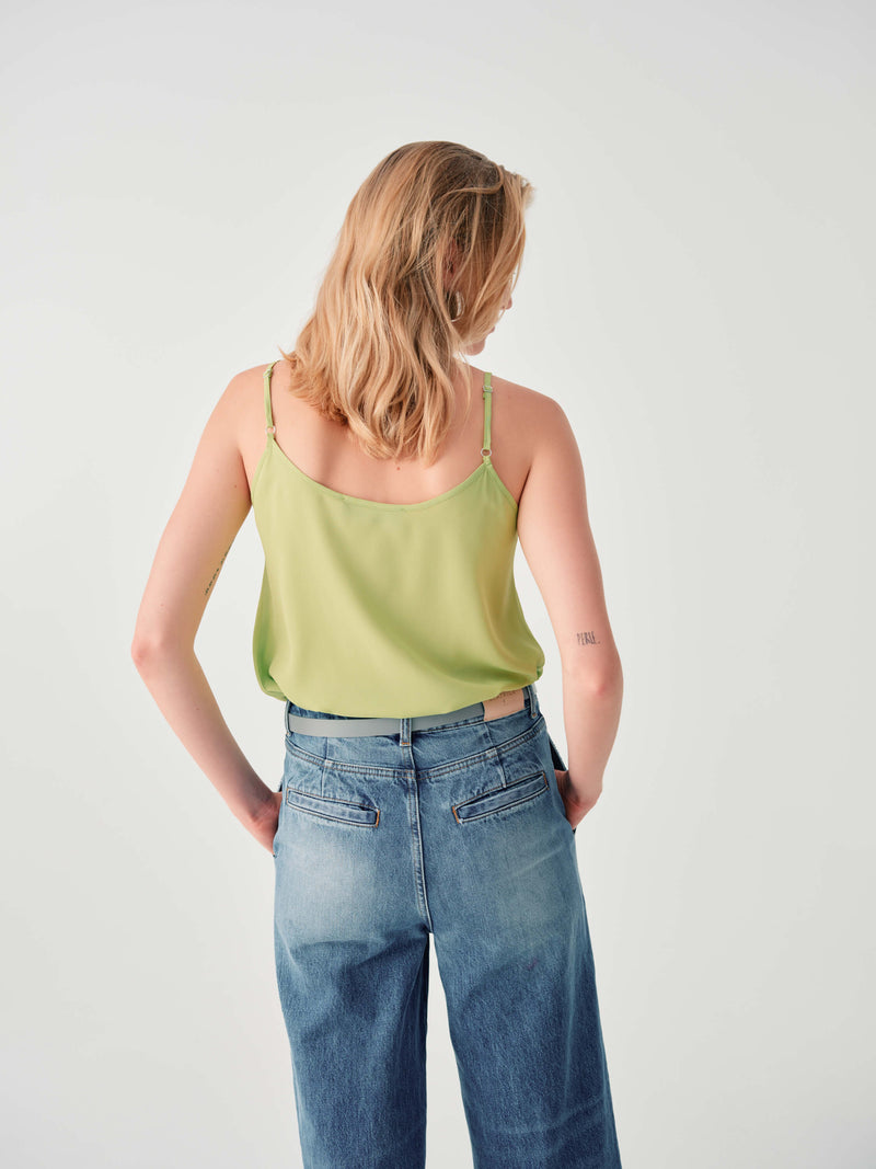 TOP WITH EMBROIDERED LACE DETAILS