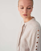 LINEN SHIRT WITH EMBROIDERY