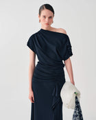 JERSEY TOP WITH GATHERED DETAILS