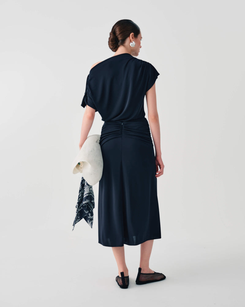 JERSEY TOP WITH GATHERED DETAILS