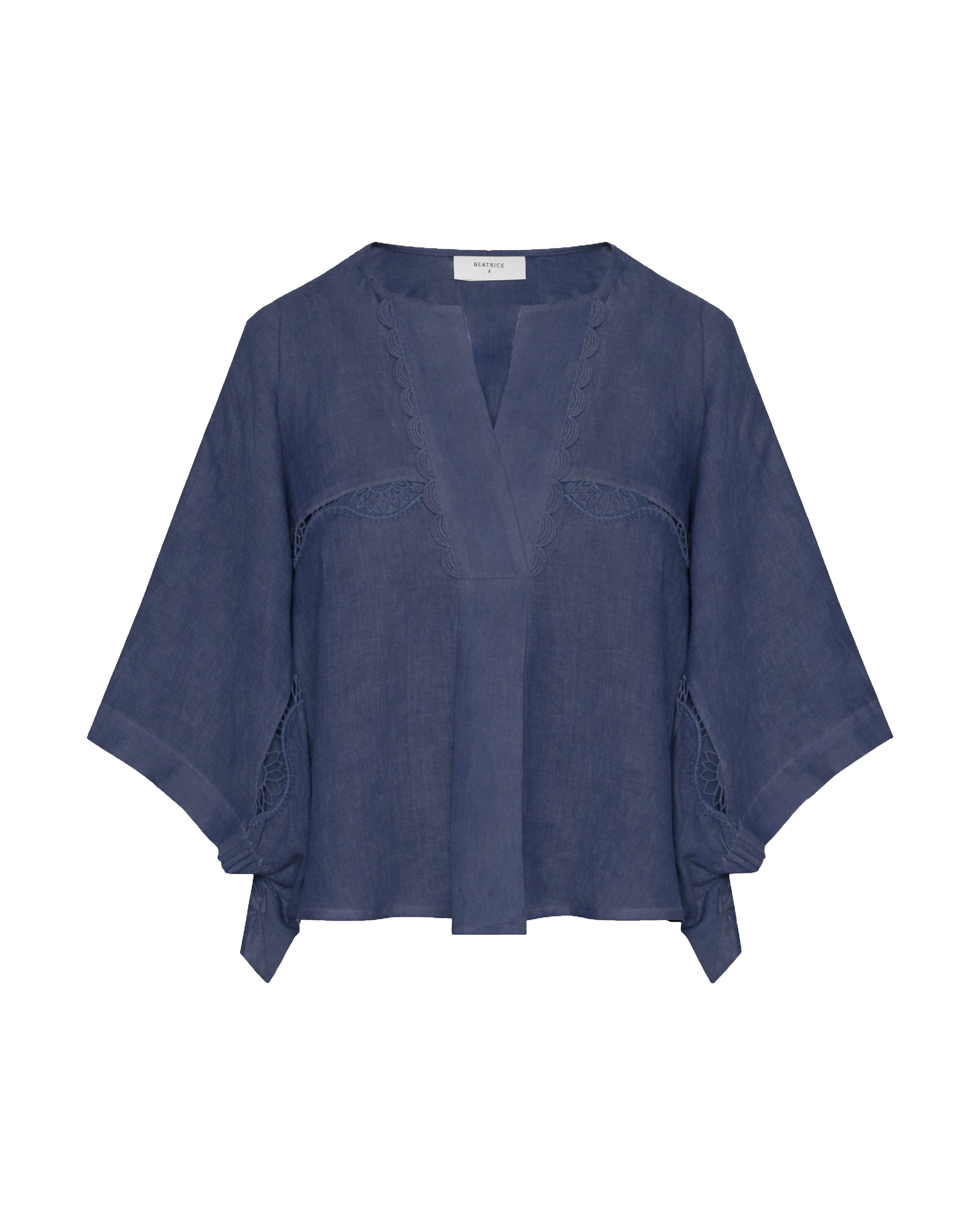 LINEN BLOUSE WITH LACE