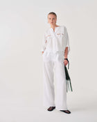 LINEN BLOUSE WITH LACE