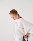 LINEN BLOUSE WITH LACE