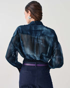 JACQUARD SHIRT WITH RUFFLED POCKET