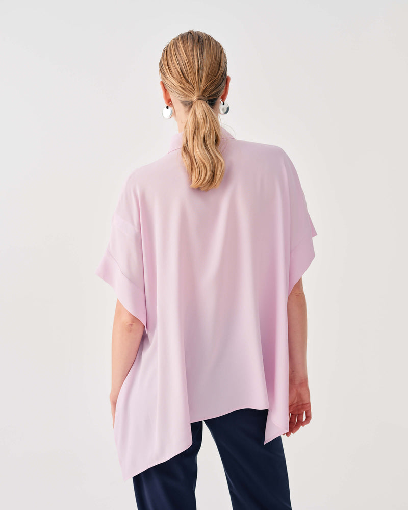 FLOWY SHIRT WITH PONCHO SLEEVES
