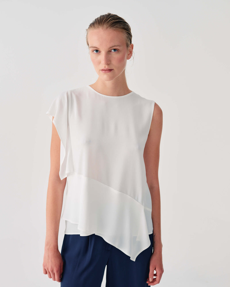 ASYMMETRICAL GEORGETTE TOP