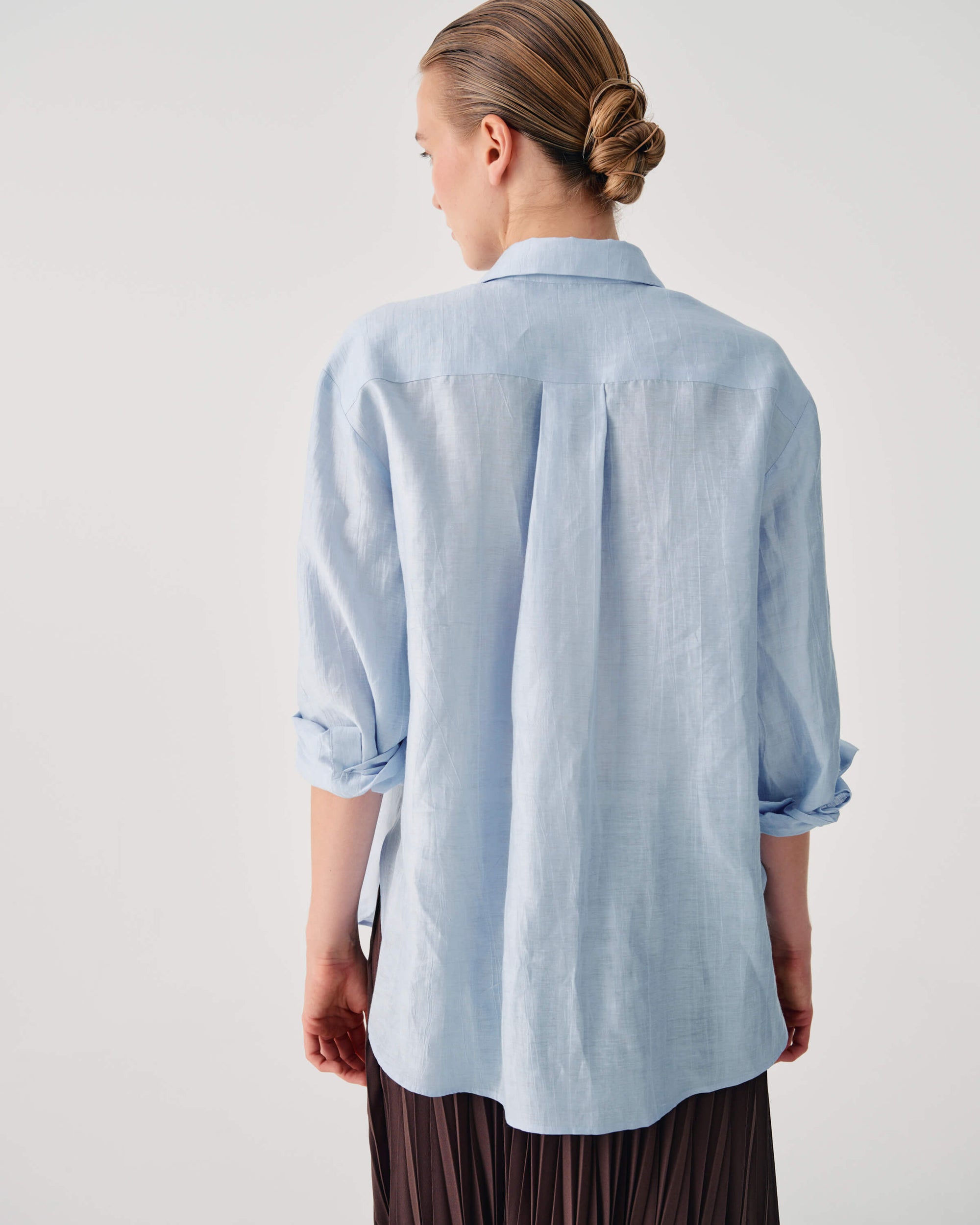 LINEN AND COTTON BLEND SHIRT