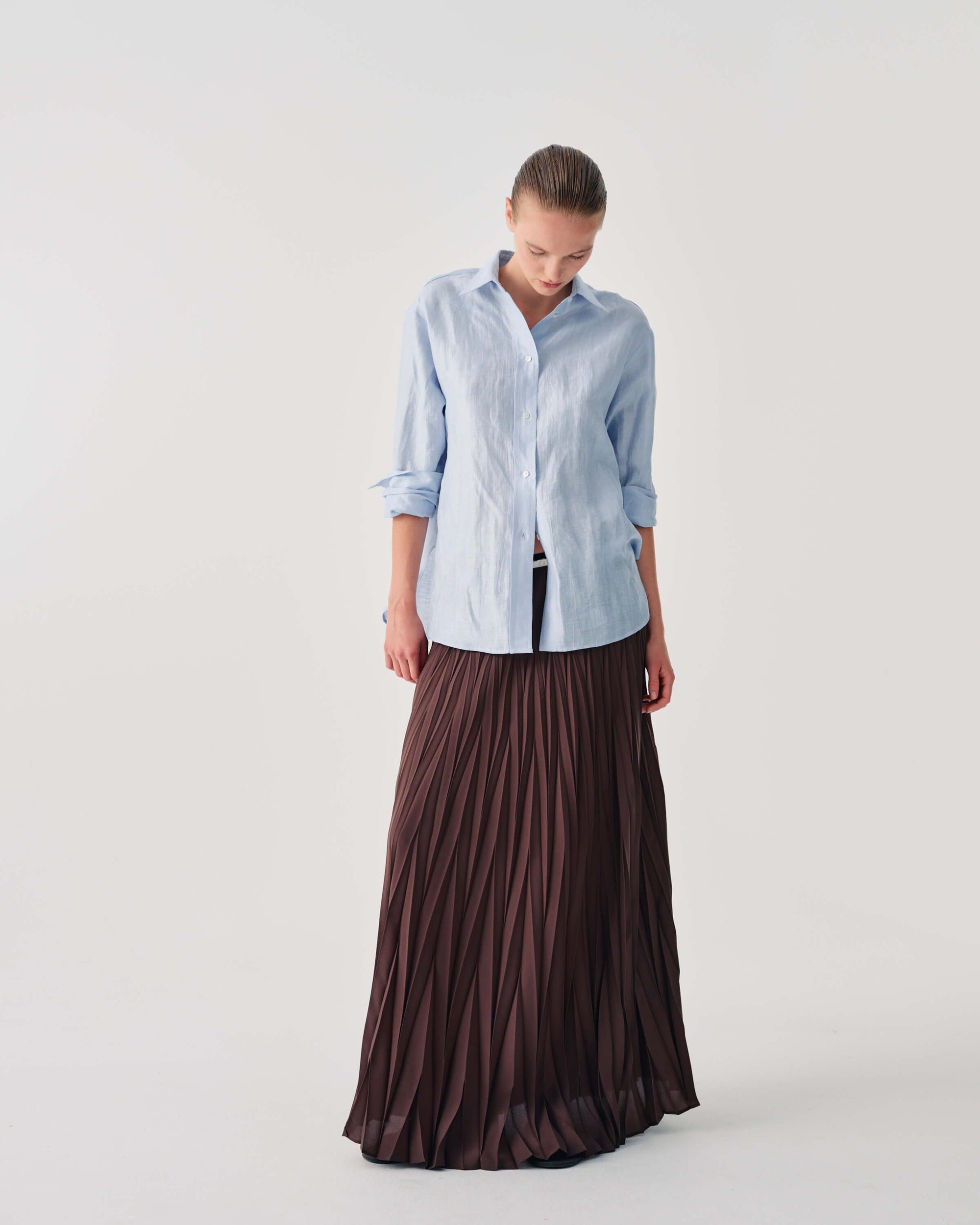 LINEN AND COTTON BLEND SHIRT