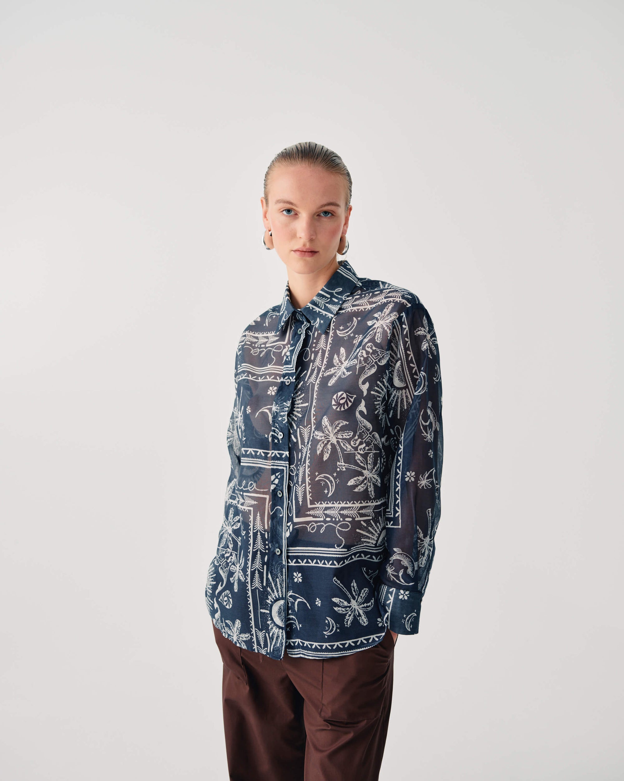 PRINTED GEORGETTE SHIRT